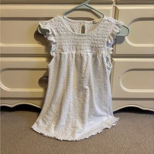Maurices White Ruffle Sleeve Tank Top